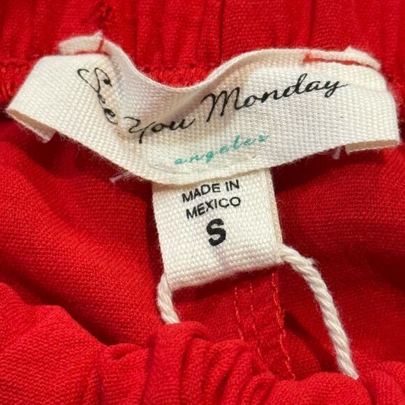 NWT See you Monday Los Angeles red dress small MSRP $128 - Picture 4 of 8